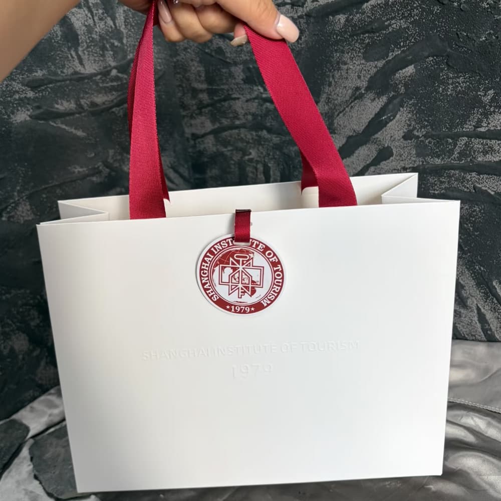 Custom paper bag — Cord Handle White