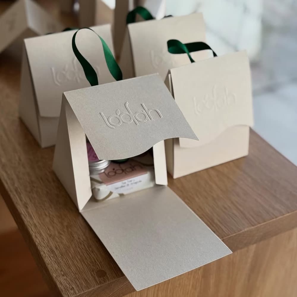 Custom paper bag — Double-sided Print Blue