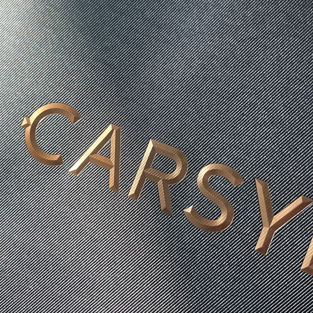 Gold foil stamping on a jewelry box