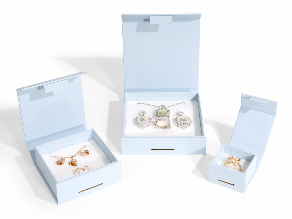 Aria jewelry boxes in a styled set